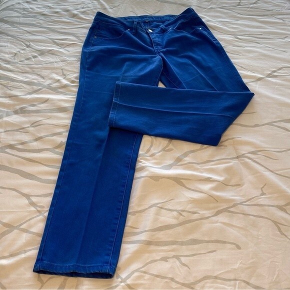 Jag Jeans Sapphire Blue Ankle Length 5 Pocket Low Rise  Size 10 - Picture 1 of 9
